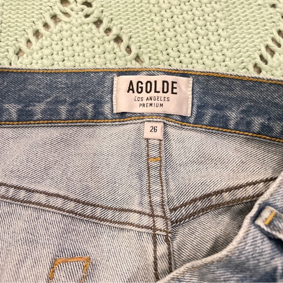 Agolde Women's Parker Vintage Cut-Off Denim Shorts 26 - Picture 2 of 9